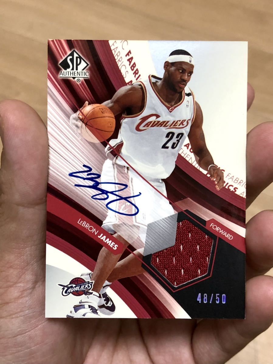 Upper Deck 2004 SP Authentic LeBron James Auto Autograph Jersey 48/50 レブロン　直筆サインカード _画像5