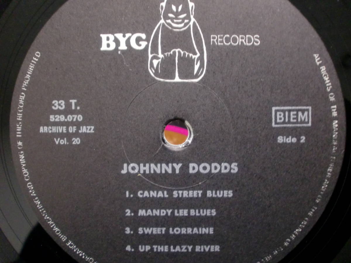 良盤屋 J-0387◆LP◆ 仏 輸入盤 BYG ジョニー・ドッズ 　Johnny Dodds ／ Weary Way Blues【Archive Of Jazz Volume 20】レア盤　送料480_画像8