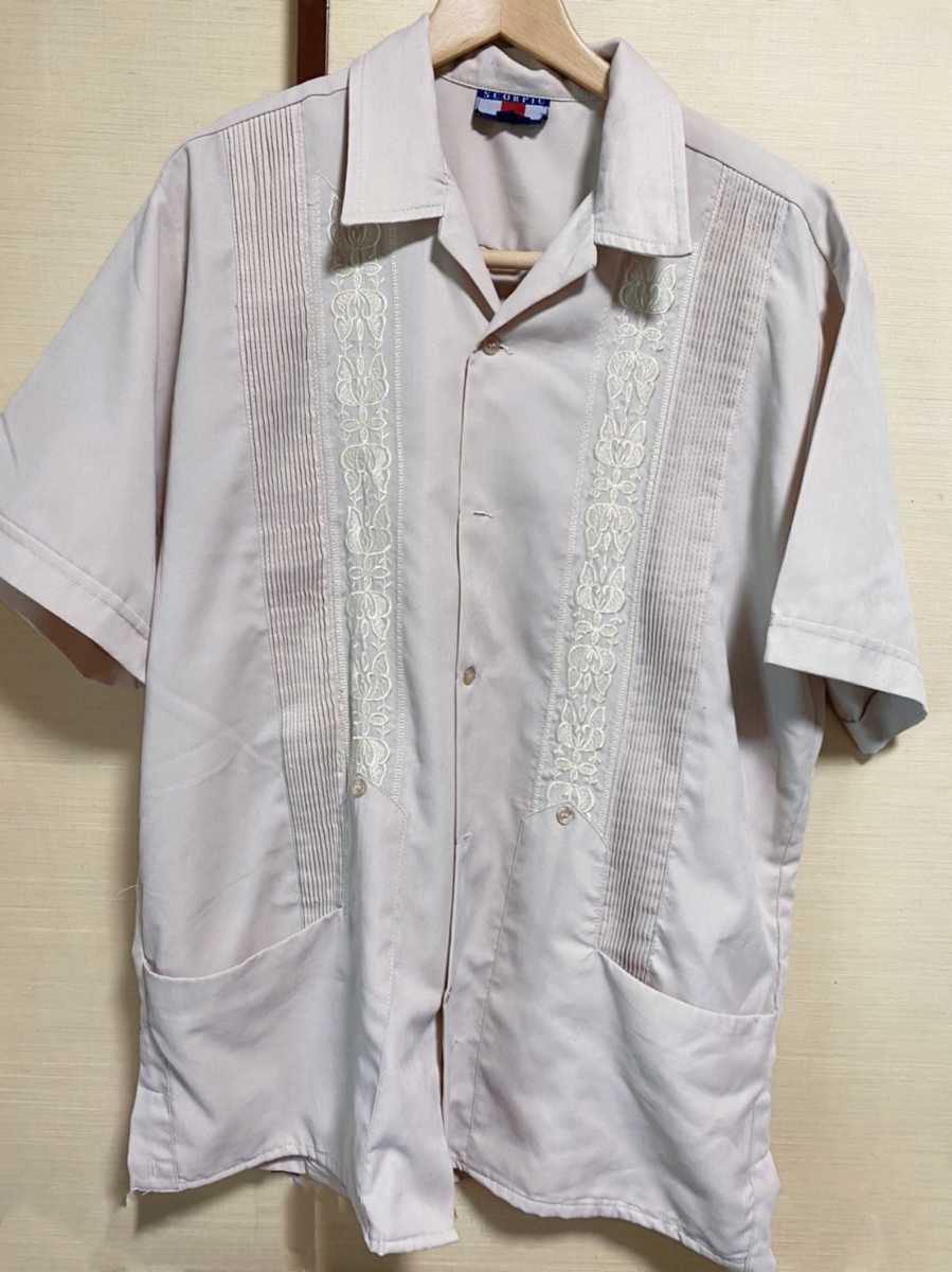 Yahoo!オークション - キューバシャツ 刺繍 オープンカラー 半袖シャツ 