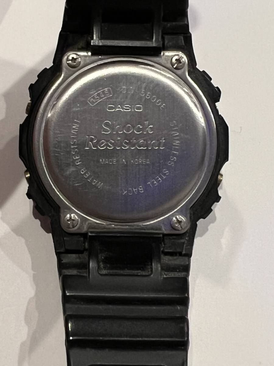 1円 稼働品 カシオ/Gショック DW-5600E アラームクロノ プロテクション デジタル QZ メンズ腕時計 _画像4