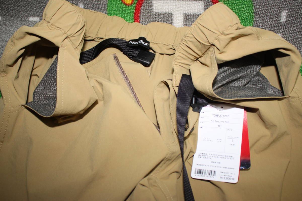未使用マーモット MARMOT メンズL BG ACT EASY LONG PANT TOMPJD12FF トレッキングパンツ 送料無料即決_画像9