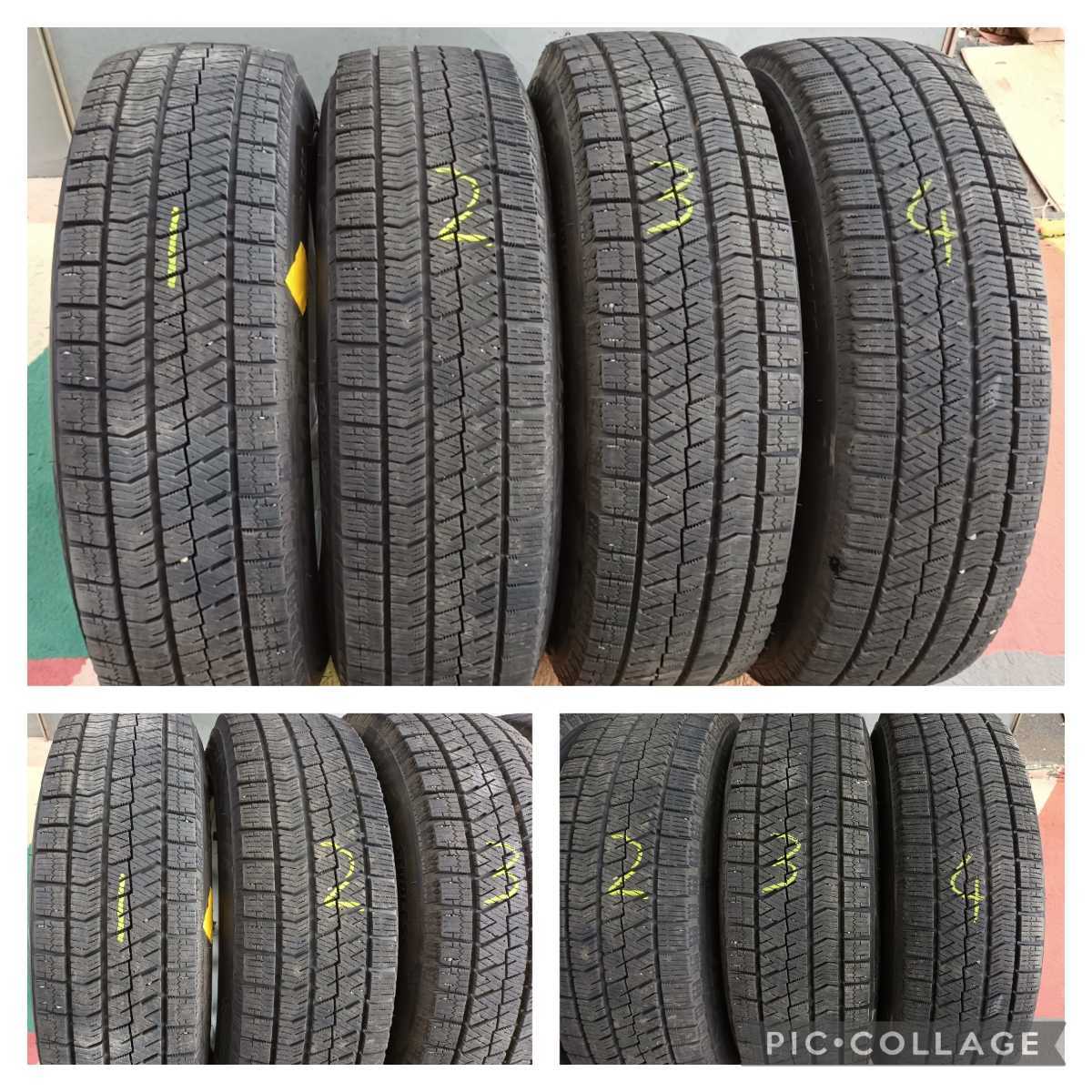 ブリヂストン　エコフォルム　14in 5.5J+42 100 4Hスタッドレス4本ブリザック　VRX 185/70R14 4本 アクア ヤリス カローラ フィールダー _画像3