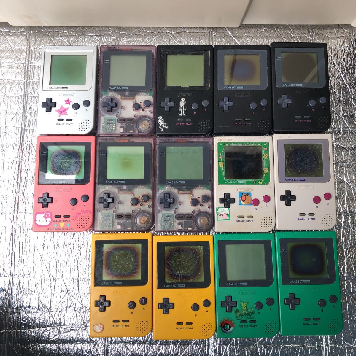 GB ゲームボーイポケット MGB-001 14台 ジャンク品 まとめて 本体