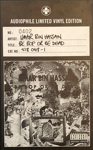 ■1993年 極美品 限定 UK盤 UMAR BIN HASSAN / Be Bop Or Be Dead 12”LP 518 048-1 Axion_画像2