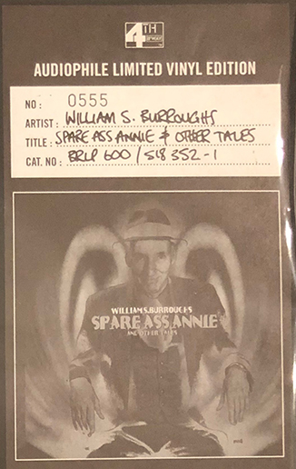 ■1993年 極美品 限定 UK盤 William S. Burroughs / Spare Ass Annie And Other Tales 12”LP BRLP 600 4th & Broadway_画像2