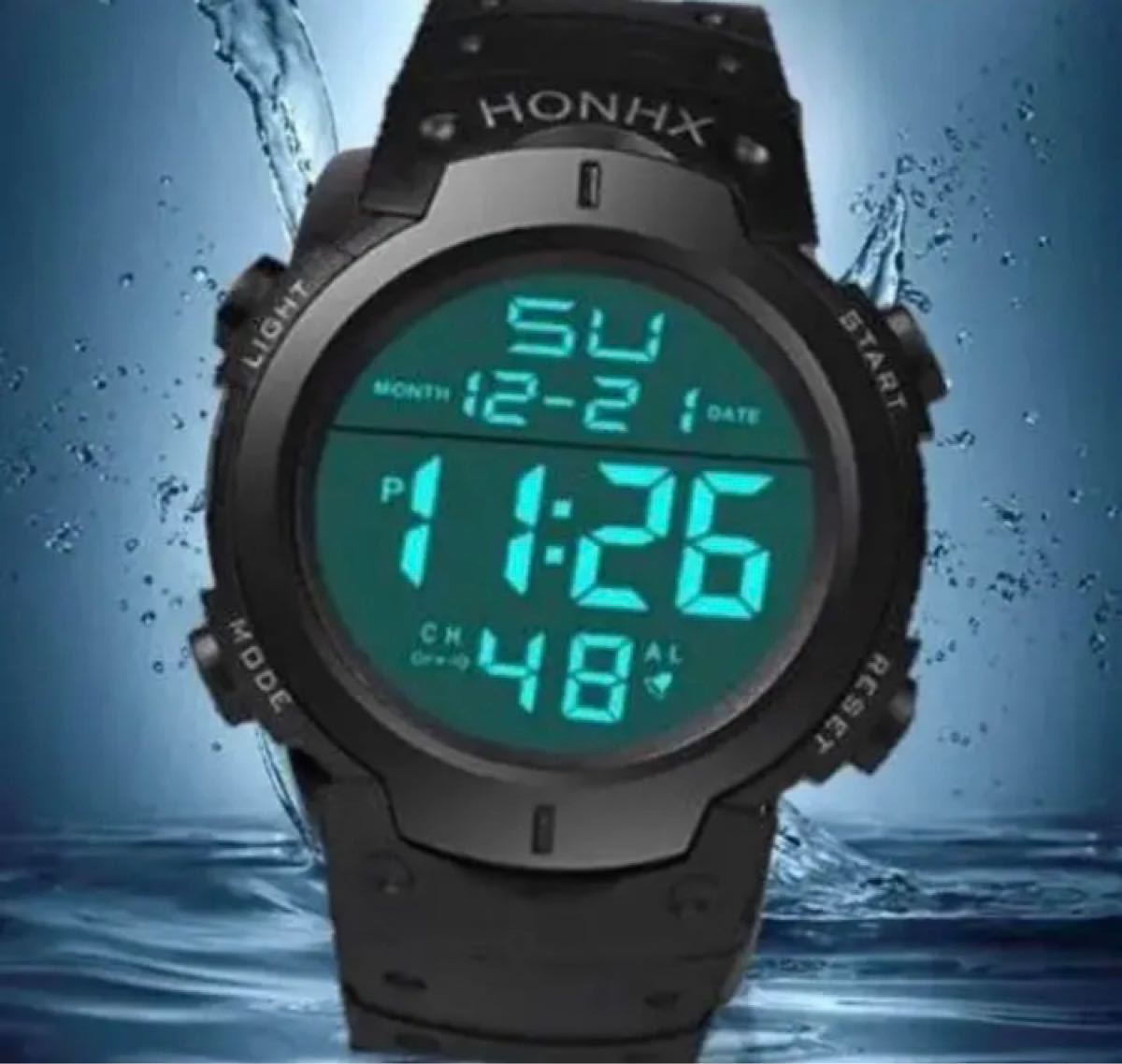 本物保証】 HONHX 腕時計 ダイバーズウォッチ デジタル腕時計 新品 3気圧防水 HONHX 腕時計 デジタル腕時計 ダイバーズウォッチ 3気圧防水