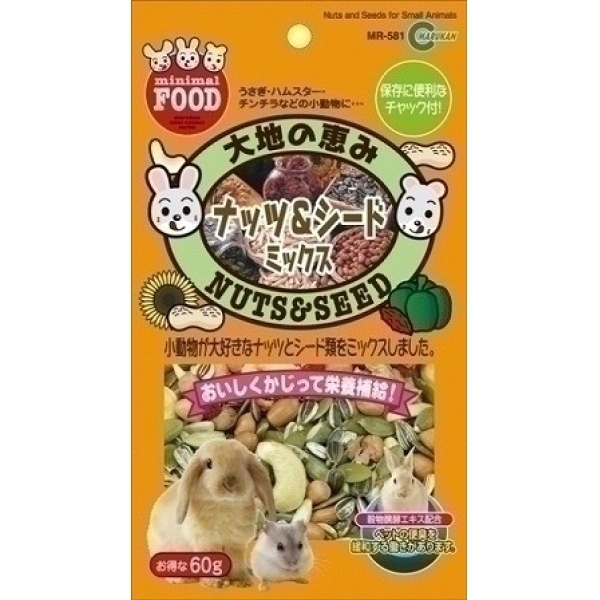 株式会社 マルカン [マルカン] ナッツ＆シ-ドミックス 60g 入数36 3ケース販売