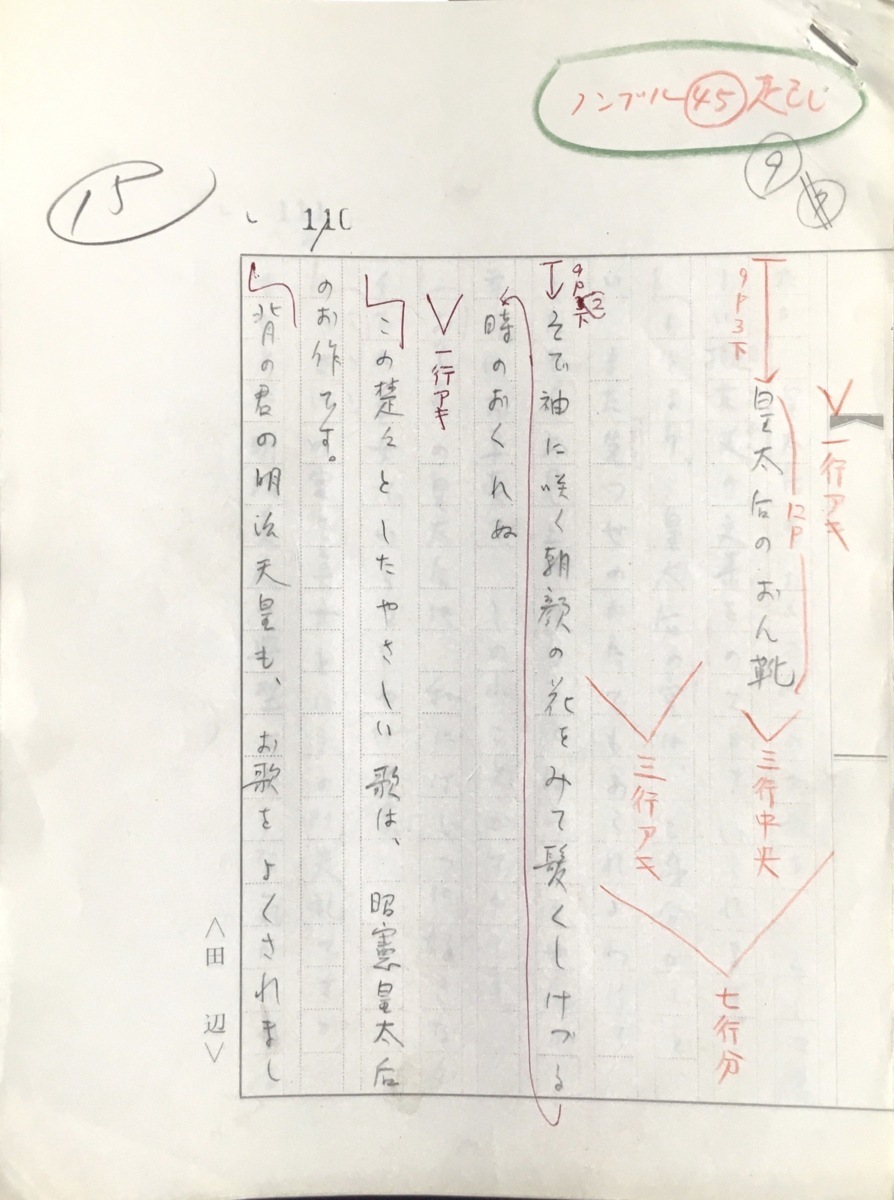 真作保証品『田辺聖子 「文車日記 -私の古典散歩-」 直筆原稿・校正 88頁～129頁 42枚』_画像5