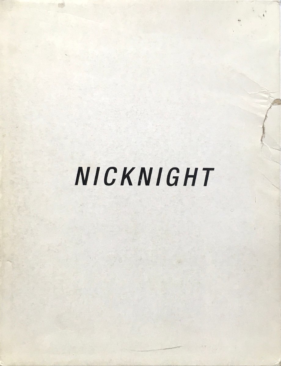 NICKNIGHT ニック・ナイト写真集 1994年豪華本 古本-