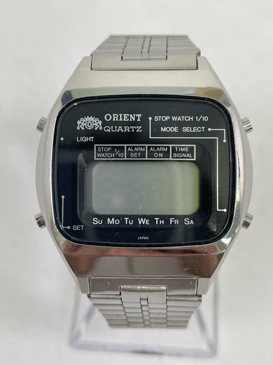 MM0405-96 6239【1円スタート】腕時計　オリエント　ORIENT　クォーツ　STOP WATCH 1/10　デジタル　メンズ_画像2