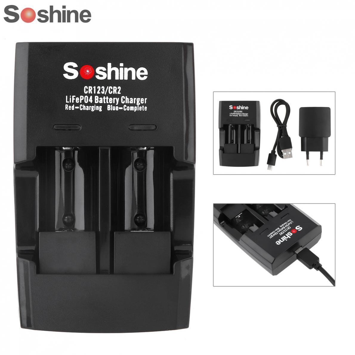Soshine. Smart intelligent sudden speed battery charger LiFePO4 3.2V