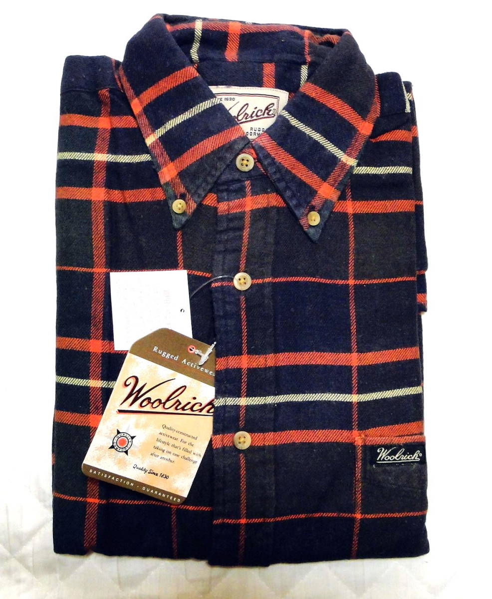 90's ウールリッチ BDシャツ SIZE-L スーパーフランネル WOOLRICH ソフト デッドストック・送料込_画像1