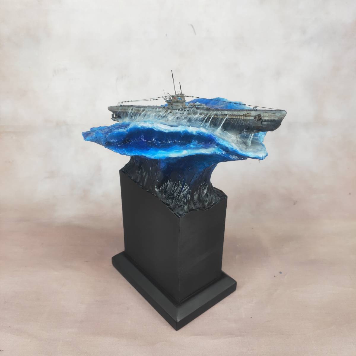 ジオラマ作品 1/350 第二次世界大戦 ドイツ VII-A型 U 潜水艦