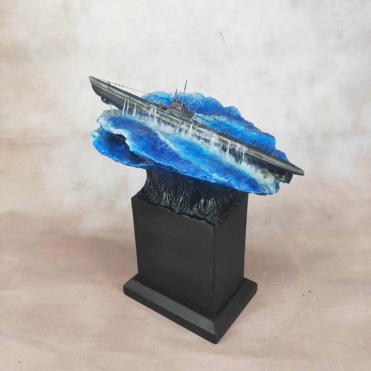 ジオラマ作品 1/350 第二次世界大戦 ドイツ VII-A型 U 潜水艦