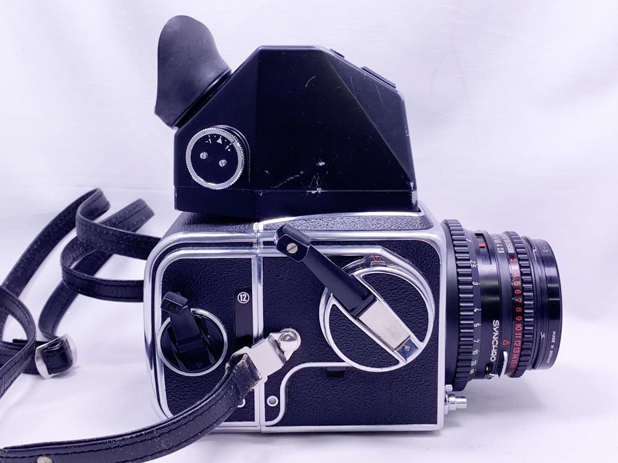 HASSELBLAD ハッセルブラッド 500C/M レンズ Planar F:2.8 80mm 中判カメラ フィルムカメラ レンズ内曇りあり シャッター切れます_画像5