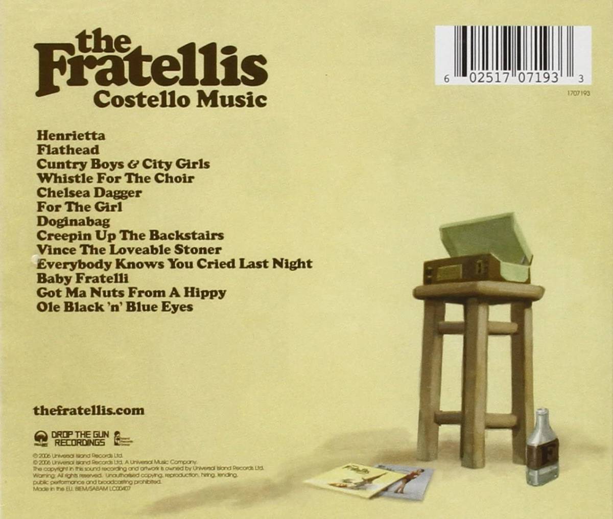 COSTELLO MUSIC ザ・フラテリス 輸入盤CD_画像2