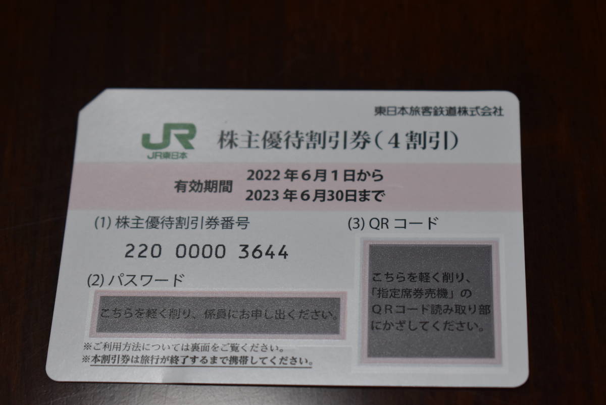 JR東日本　株主優待券。割引券。2023年6月30日まで有効。_画像1