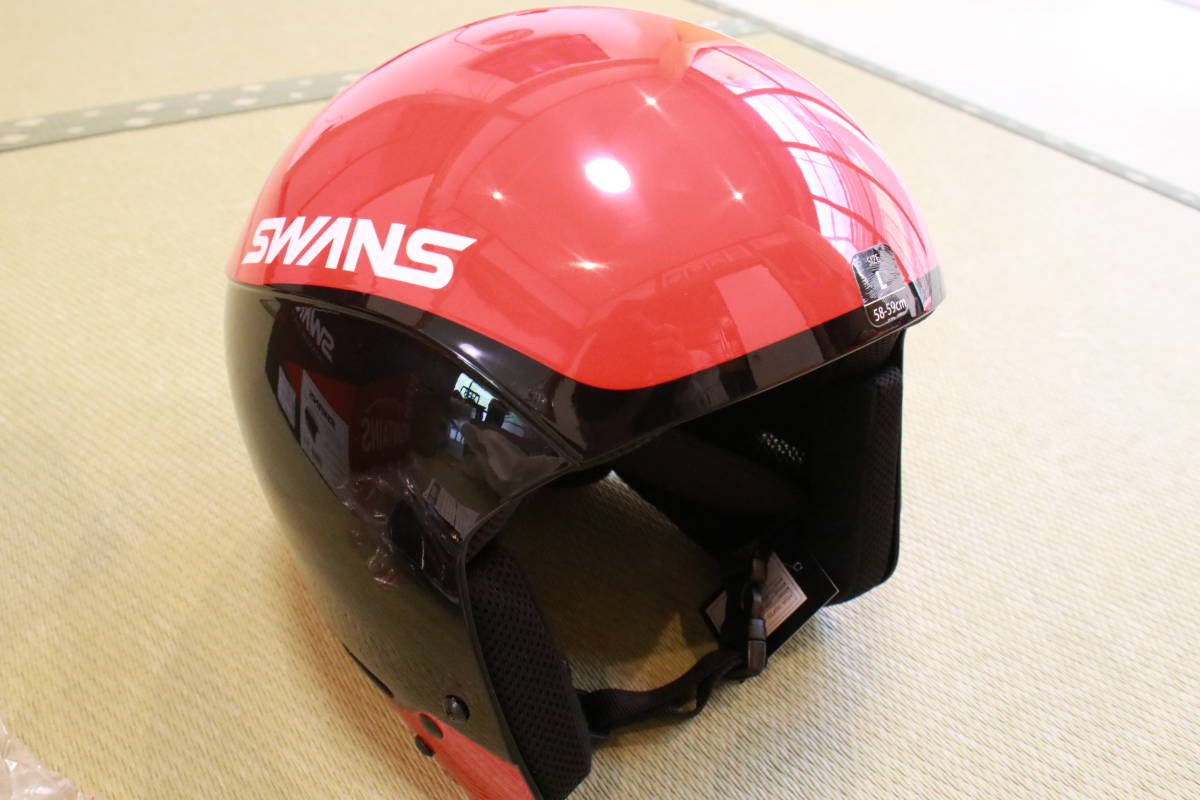 PayPayフリマ｜SWANS(スワンズ) スキー ヘルメット Lサイズ[58-59cm] 大人用 レーシング FIS認証 スキー スノーボード HSR -90FIS RS L B/BK 未使用