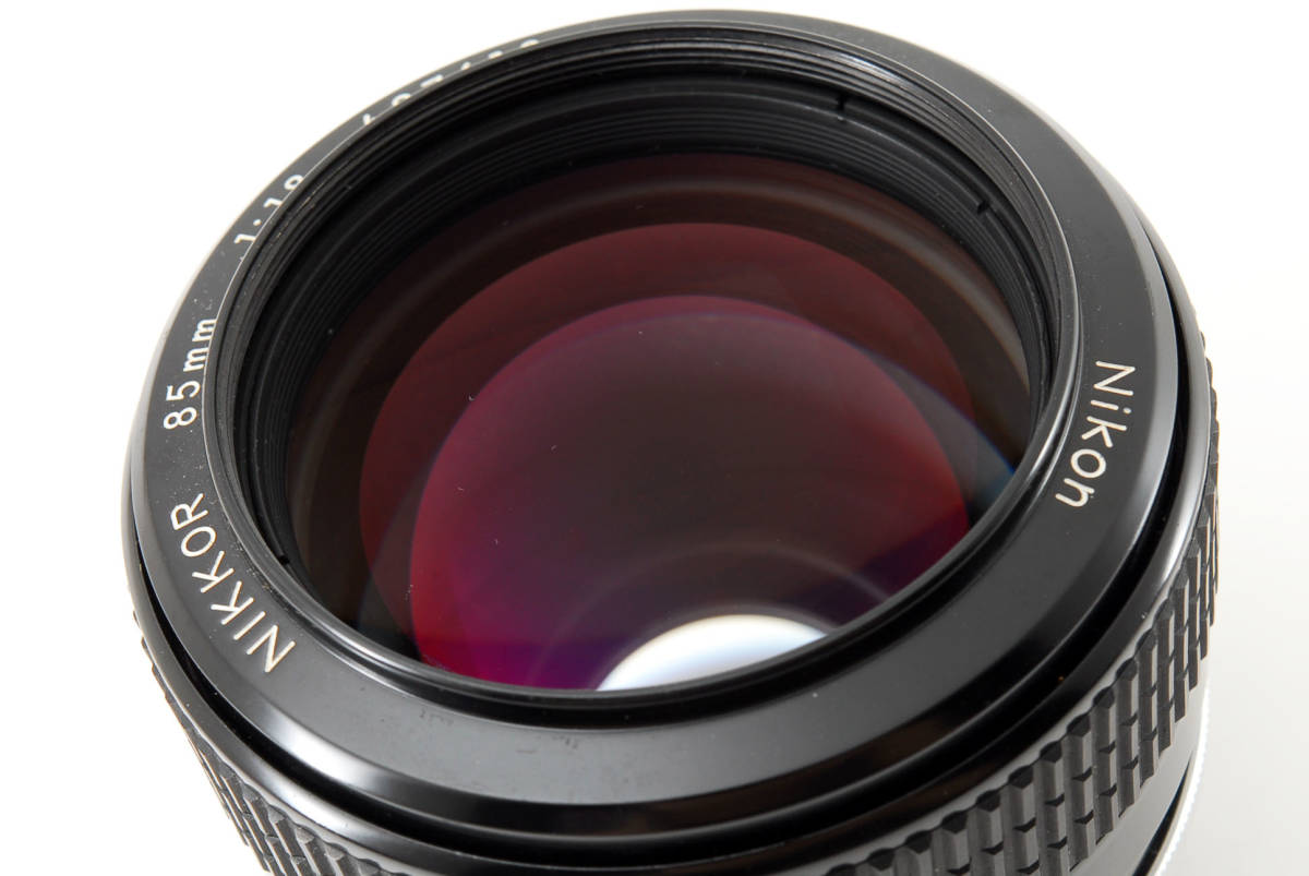 ニコン Ai AF Nikkor 85mm F1.8 D 前キャップ ゴムフード付#989026_画像10