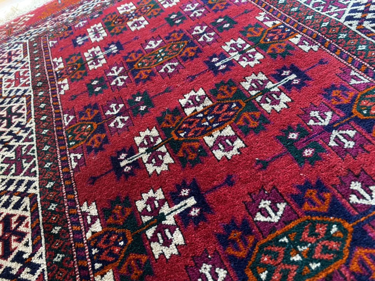 厳選した素敵な絨毯は当店で！ブハラ絨毯は23年で300枚以上を日本にお届け！レアサイズの手織ヤムット絨毯素敵なケプセ柄が人気！日本発送_画像5