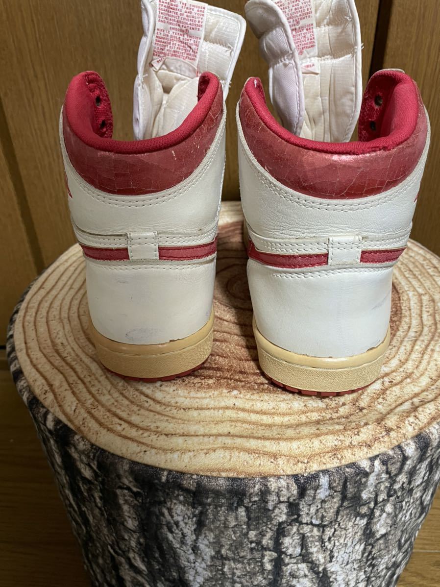 NIKE AIR JORDAN 1 オリジナル 1 1985 85年製 白/赤メタMETALLIC RED メタリックレッド エアジョーダン1_画像4