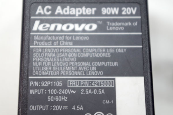 lenovo/ оригинальный AC адаптор *92P1105/20V 4.5A/ наружный диаметр примерно 8mm внутренний диаметр примерно 5.5mm* Lenovo AC20V137S