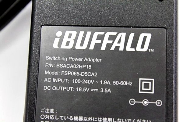 iBUFFALO/バッファロー ACアダプター ◆FSP065-D5CA2/18.5V 3.5A/外径約7.5mm 内径約5.0mm◆ バッファローAC18.5V05Y_画像2