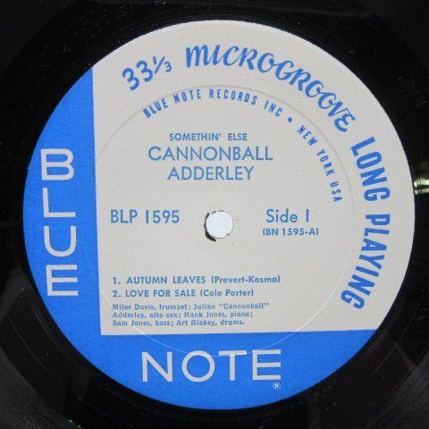 【US盤】Cannonball Adderley(キャノンボール・アダレイ)「Somethin' Else(サムシング・エルス)」LP（12インチ）/Blue Note(BLP 1595)_画像3