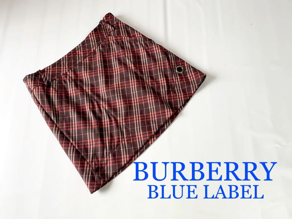極美品 BURBERRY BLUELABEL 日本製 ノヴァチェック総柄 ミニスカート