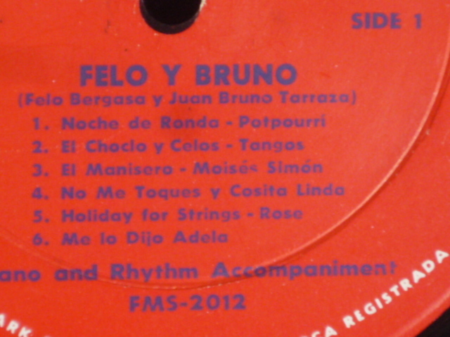 FELO & BRUNO/PIANO AND RHYTHM ACCOMPANIMENT-2012 （LP）_画像4