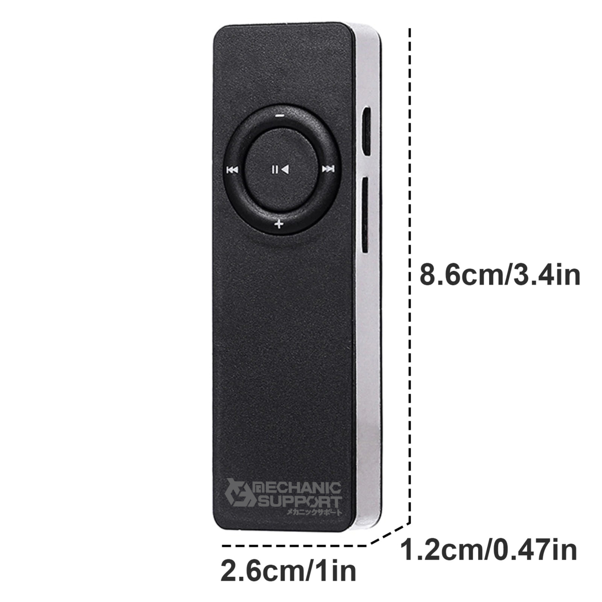【ブラック】新品 長方形 スピーカー内蔵 MP3 音楽 プレイヤー SDカード式 メカニックサポート_画像3