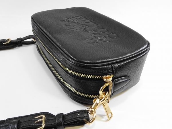 【新品 未使用 43 g】 COACH コーチ ショルダー カメラバッグ レザー 黒 ブラック レディース メンズ 両方OK 参考定価3.8万円_画像6