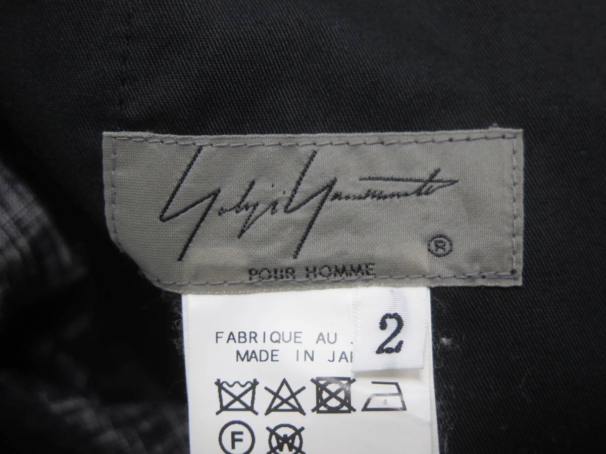 Yohji Yamamoto POUR HOMME ヨウジヤマモトプールオム HW-P40-320 18SS リネン 着る服ないのパンツ_画像3