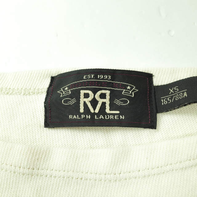 RRL ダブルアールエル BORDER BOATNECK TEE ボーダーボートネックTシャツ XS ブルー/ナチュラル Double RL 五分袖 トップス g6242_画像3