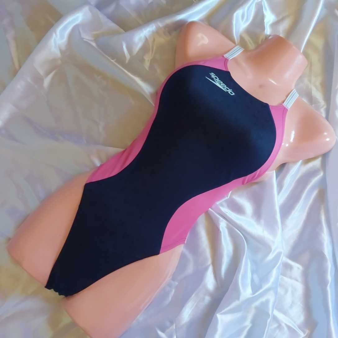スピードSPEEDOハイレグ競泳水着☆濃紺×ピンク☆サイズM の商品詳細