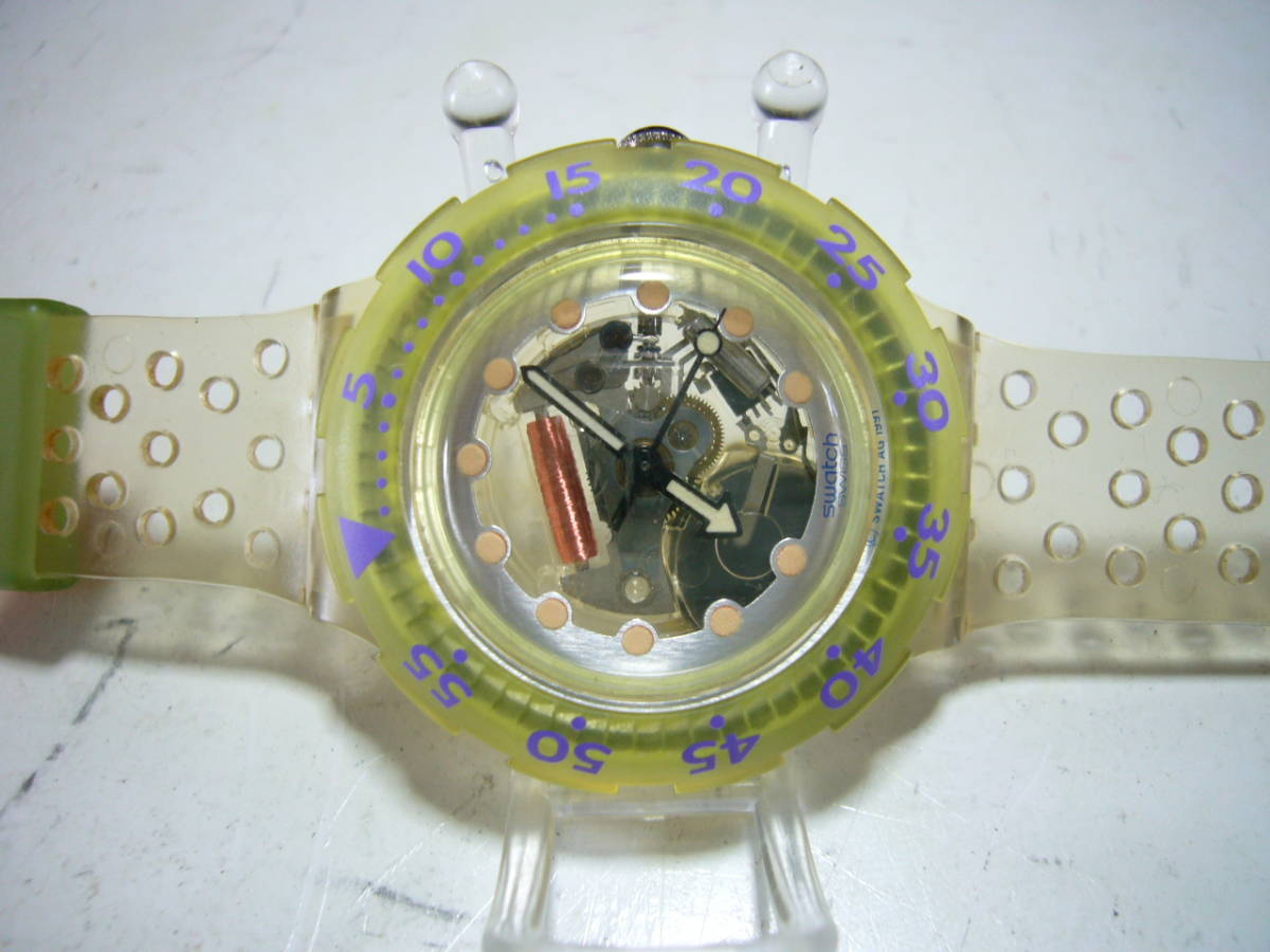 * Swatch scuba200 men's clock see-through Swatch