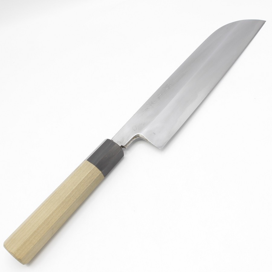堺火造り 極上 鎌型薄刃包丁 八寸 八角柄 刃渡り約240mm 和包丁 mon