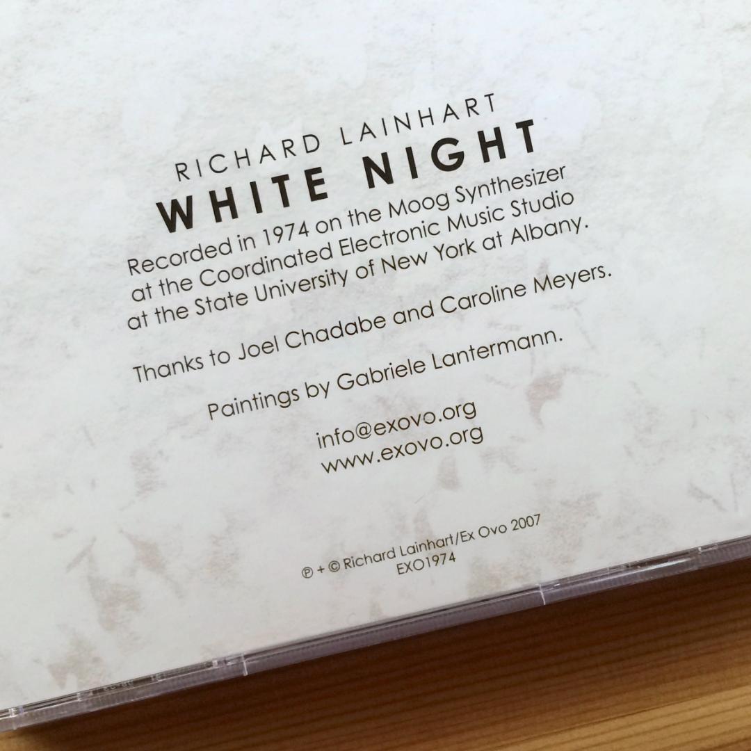 Richard Lainhart White Night 2007年 500枚限定 EXO1974 ミニマルドローン/アンビエント David Behrman Brian Eno Folke Rabeの画像7