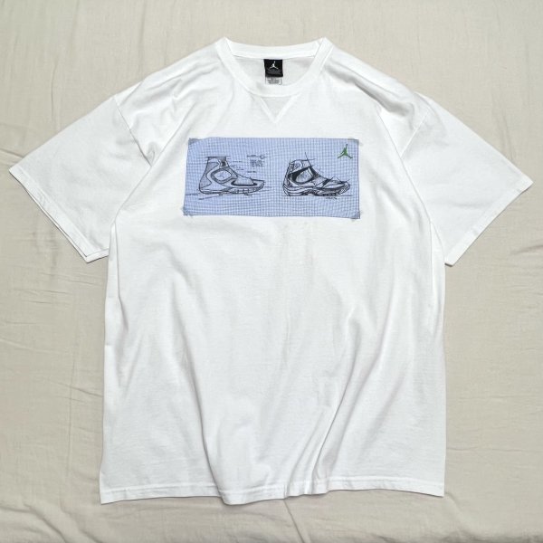 5千スタ【00s NIKE AIR JORDAN プリント Tシャツ XL】ナイキ ジョーダン USA製 ビンテージ 古着 バスケ 90s スニーカー ビッグサイズ レア_画像1