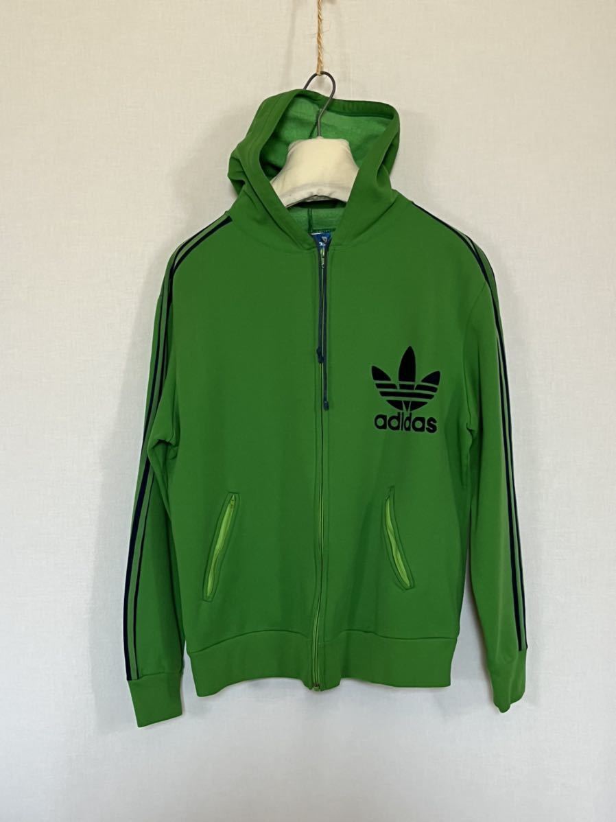 稀少カラービッグロゴadidasフランス製アディダスVENTEXパーカー