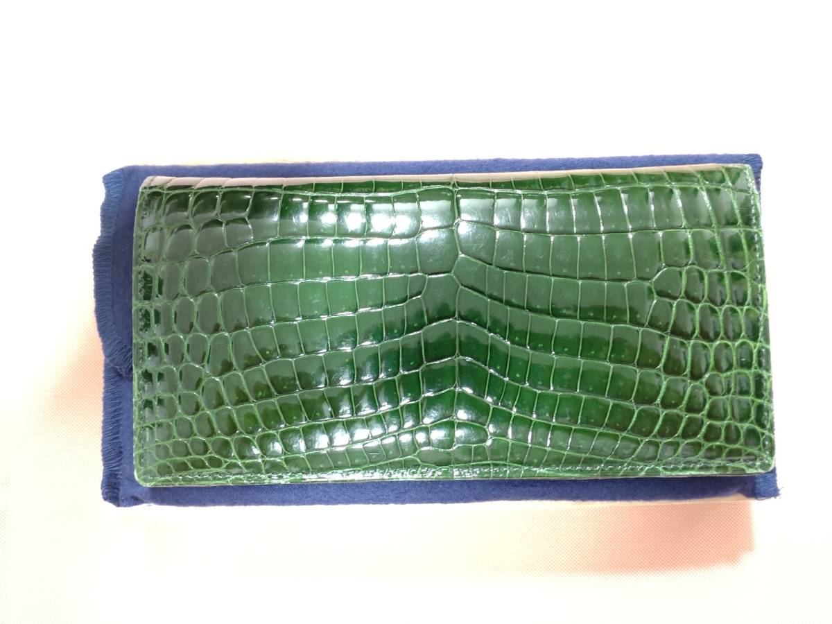新品】クロコダイル 無双 メンズ 長財布 シャイニング 加工 センター