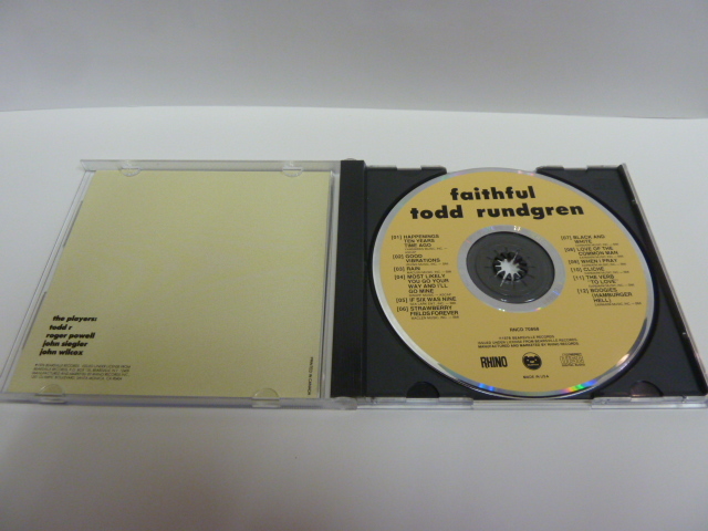 ■ 美品 CD トッド ラングレン 「FAITHFUL」 / RHINO RECORDS / 送料180円 / TODD RUNDGREN ■_画像5