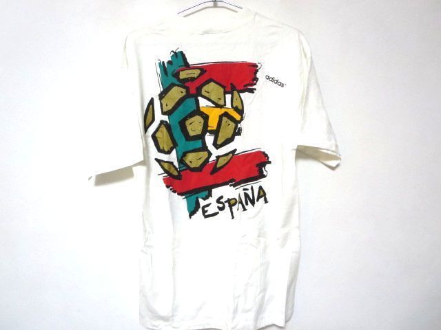 デッドストックUSA製サッカーワールドカップ94 スペイン代表Tシャツ アディダス製の画像1