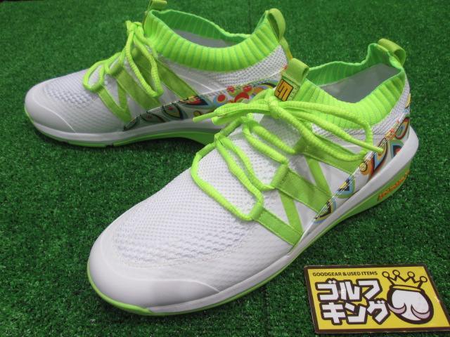 GK鈴鹿☆ 384 【27.0】【新品】ラウドマウス◆スパイクレス ニット ゴルフ シューズ◆LM-GS0003◆(003)シャガデリックホワイト◆人気♪
