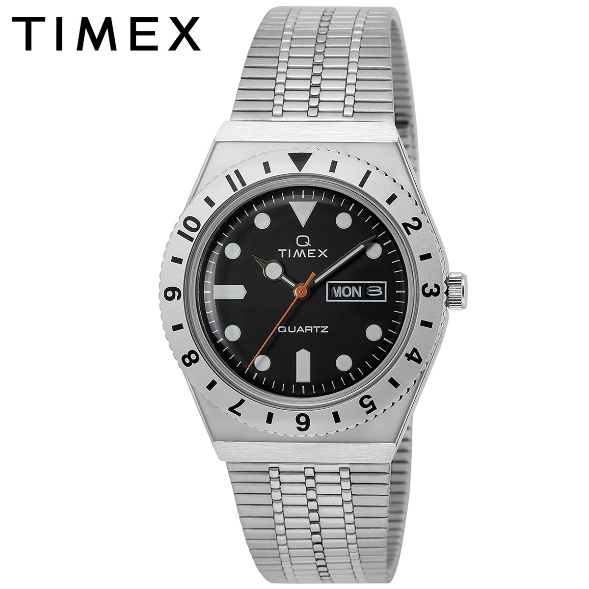 39%OFF Q TIMEX Timex кий 1979 REISSUE TW2V00100 черный аналог день недели дата календарь мужской boys размер 