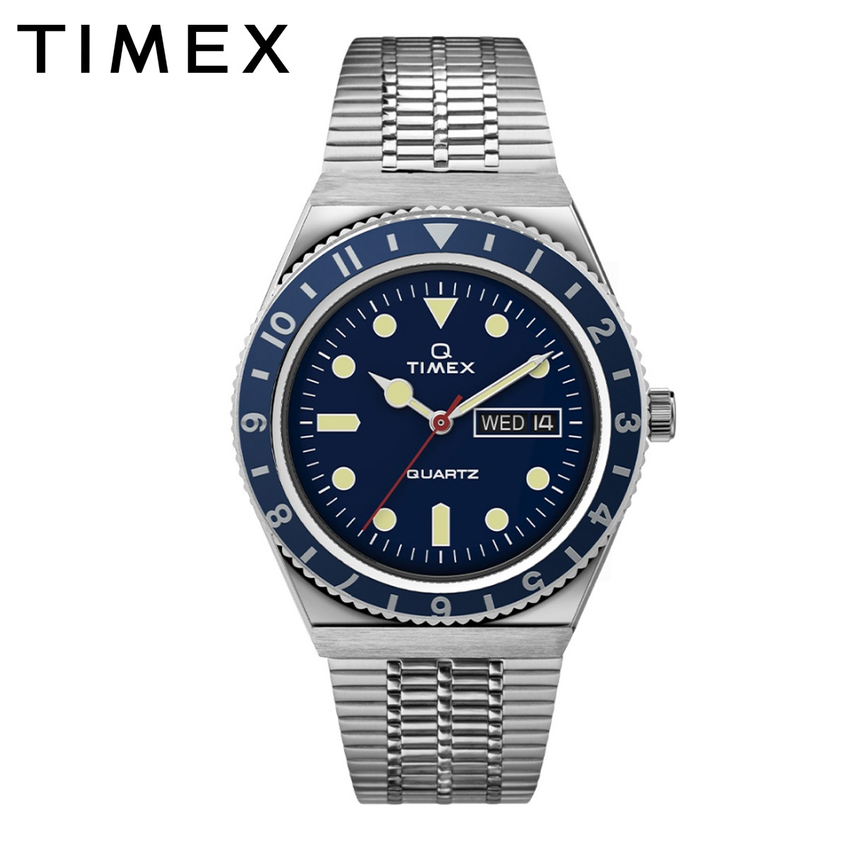 Q TIMEX タイメックス キュー 1979 REISSUE TW2U61900 ネイビー アナログ 曜日 日付 カレンダー メンズ ボーイズ ユニセックス 男性用 時計_画像1