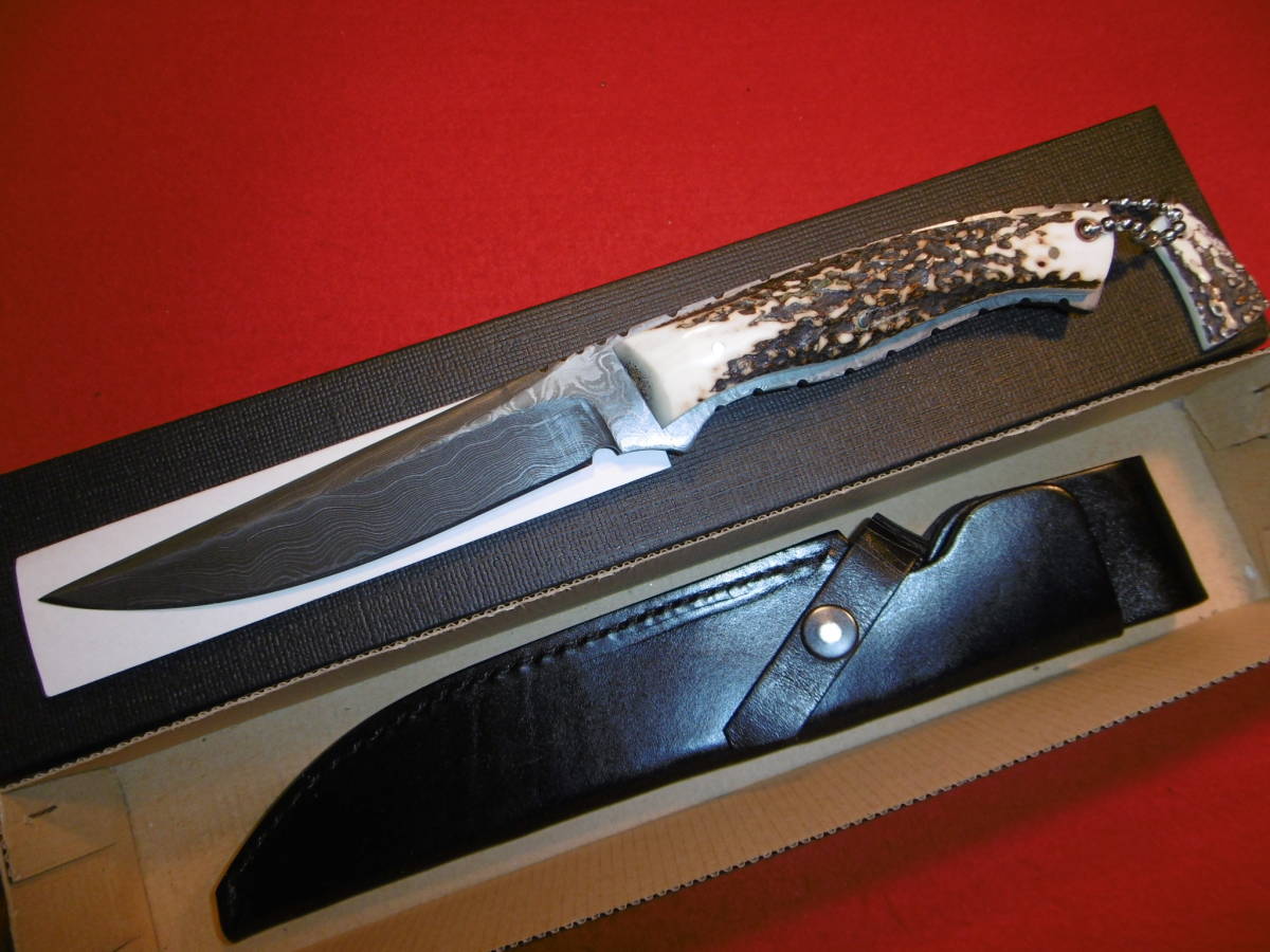 定番のお歳暮 スタッグ ダマスカスナイフ SEKI サバイバル no369 1点もの 手造り オリジナル 大 狩猟刀 ハンティングナイフ、狩猟刀