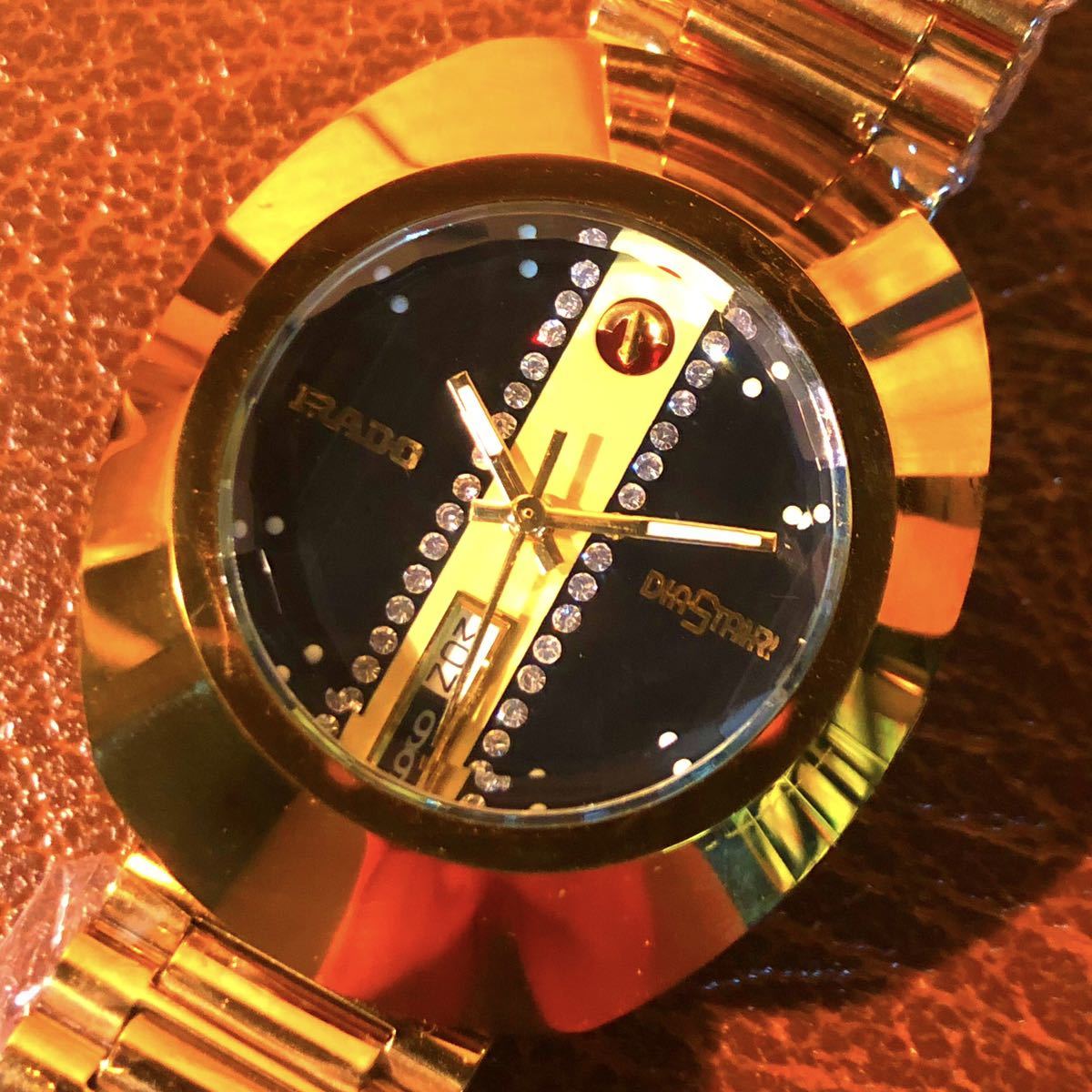1円スタート 美品 RADO ラドー ダイヤスター ゴールド メンズ 腕時計