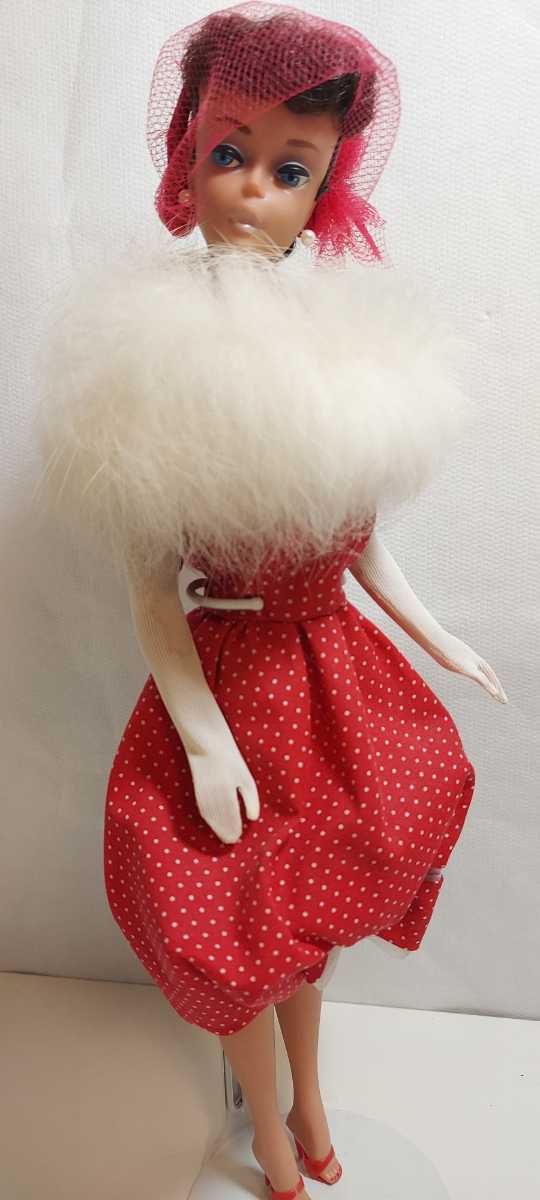 バービー人形 希少　#964ゲイパリジェンヌのレッド　人形はヴィンテージ　ポニーテールバービー_画像1