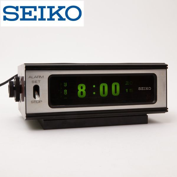 SEIKO セイコー デジタル アラーム DL406B 約13.5×23×9.5cm 約990g 当時物 ミッドセンチュリー パタパタ 木目ウッド調 置時計 H3415_画像1